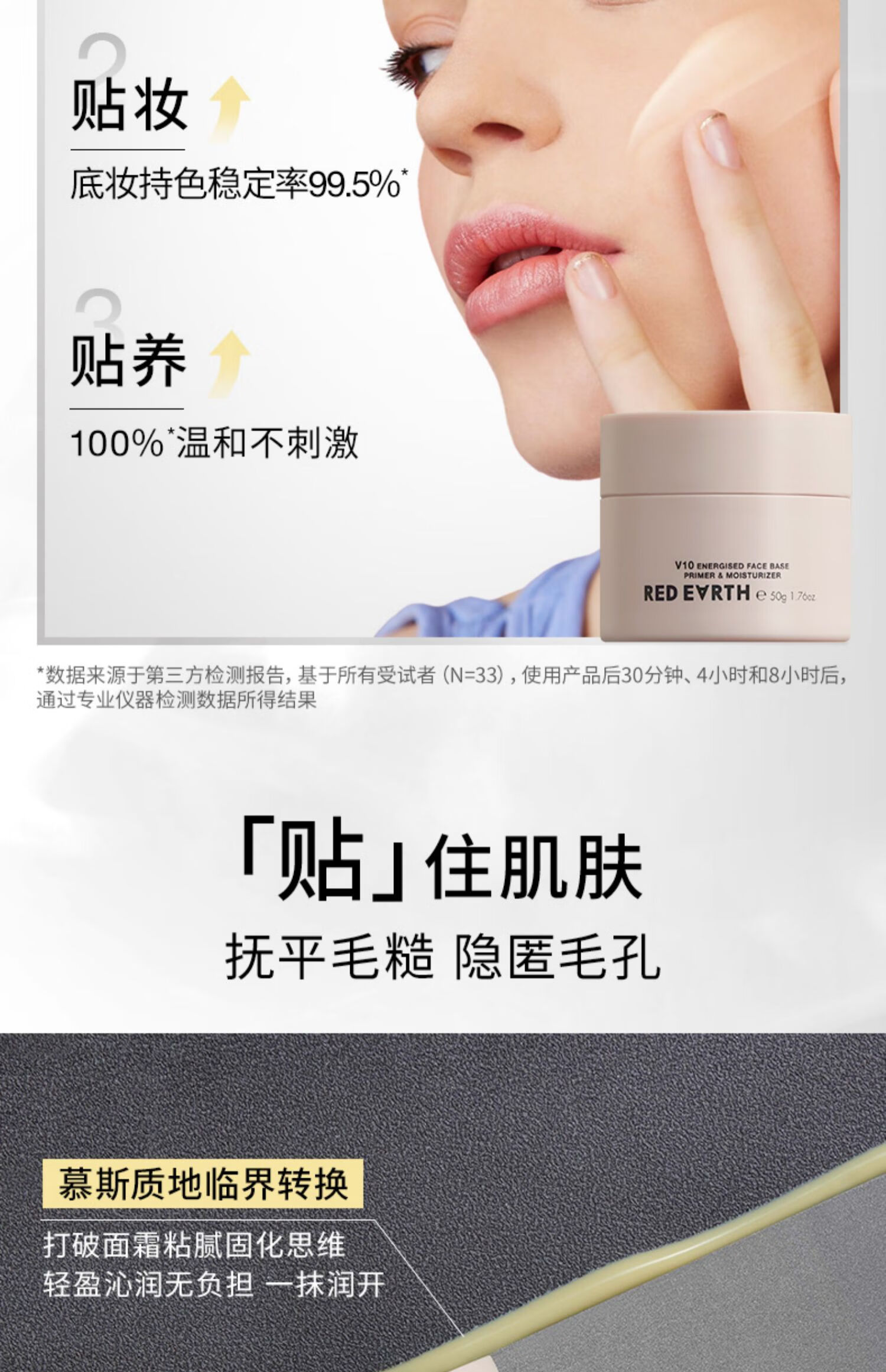 red earth红地球贴贴霜妆前乳保湿打底隔离素颜霜持妆遮瑕提亮肤色橘子面霜 贴贴霜15g