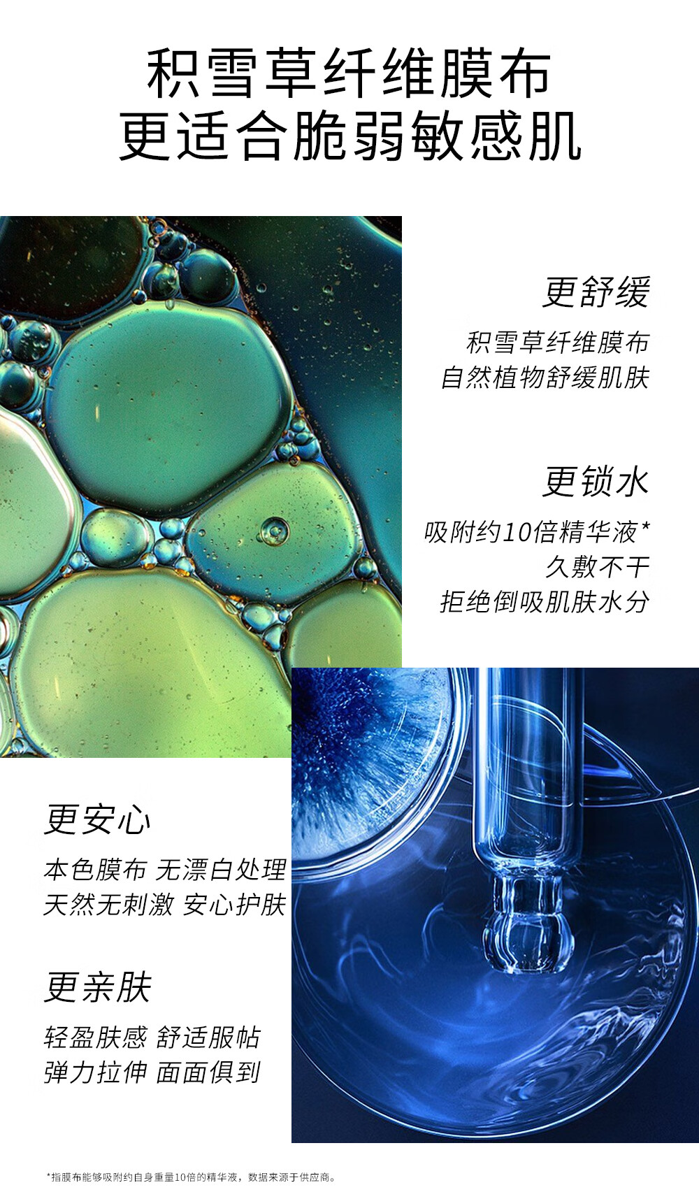 安碧妍华西积雪草舒缓修护肌肤屏障透明质酸保湿敏感肌祛痘补水面膜 1盒装（送一片到手6片）