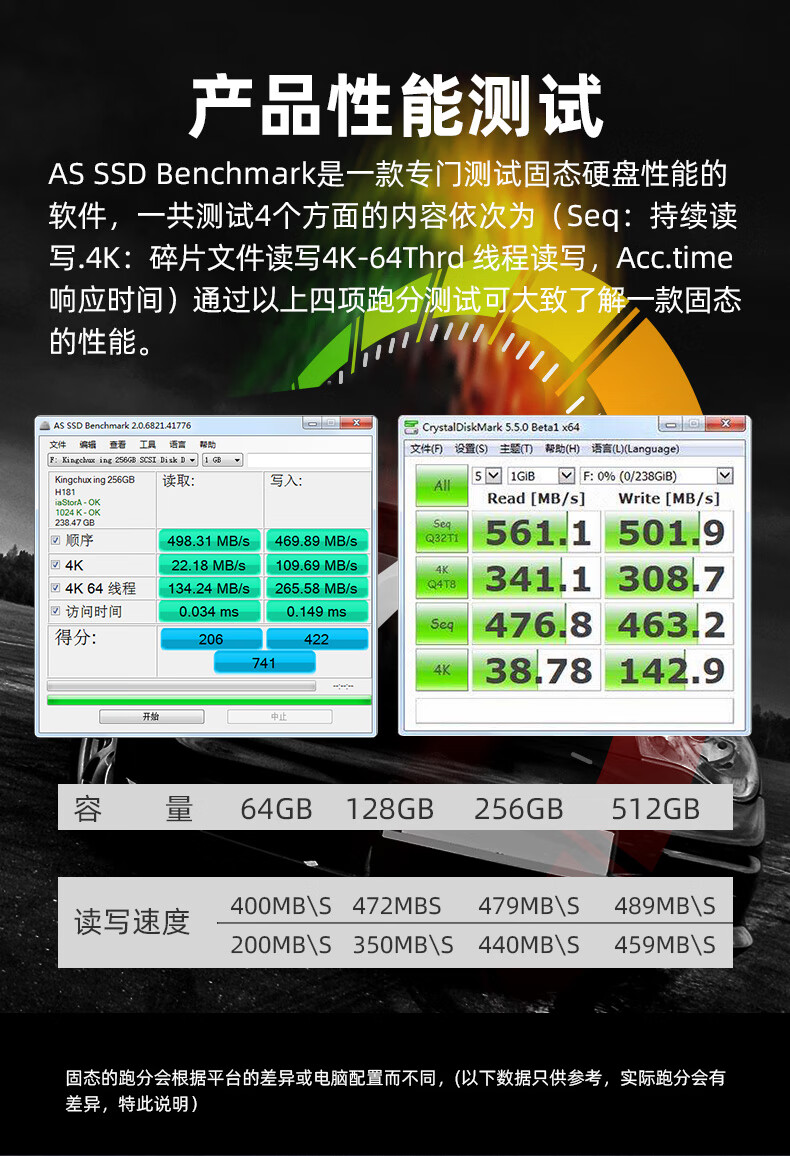金储星 SSD固态硬盘 台式机笔记本电脑通用固态硬盘SATA3.0接口高速读写硬盘升级电脑核心组件 512GB（官配）