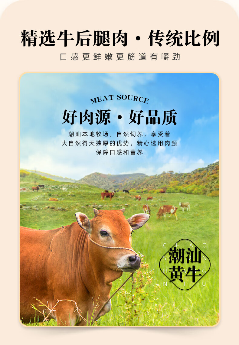 趣十八番正宗潮汕牛肉丸手打牛筋丸 生肉丸牛筋火锅烤肉丸子鲜牛丸火锅丸料 烧烤肉丸子火锅食材 500g牛肉丸+500g牛筋丸详情图片11