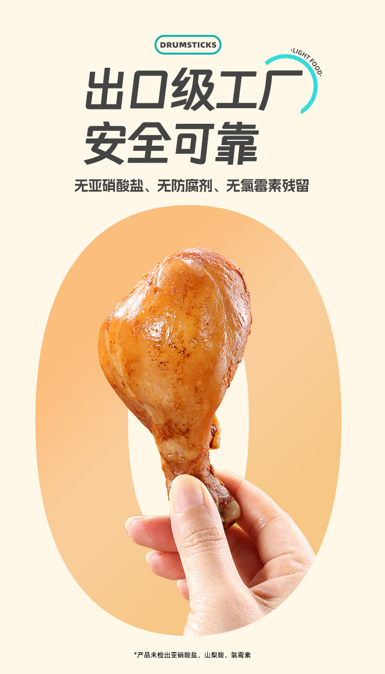 优形（ishape） 鸡腿鸡肉卤味熟零食鸡腿鸡肉去皮休闲食零食居家常备开袋即食营养早餐鸡肉休闲零食 去皮鸡腿75g*3袋孜然风味详情图片13