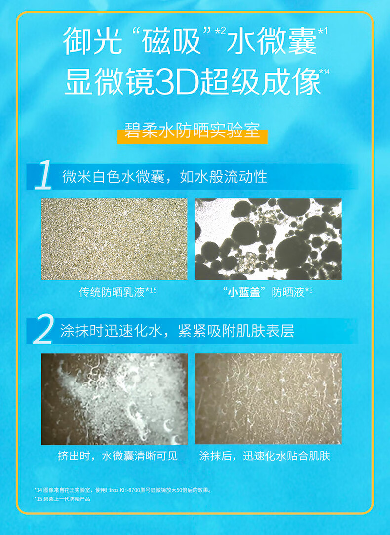 碧柔（Biore）【范丞丞推荐】倍护水活防晒 全身军训男女户外 SPF50+ 轻透倍护乳液40ml*2