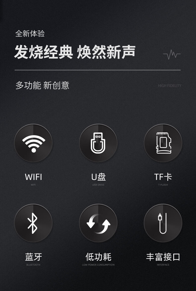 天逸（winner）TY-i30数字无损音乐HIFI播放机蓝牙数字WiFi音频解码发烧级U盘播放器 TY-i30