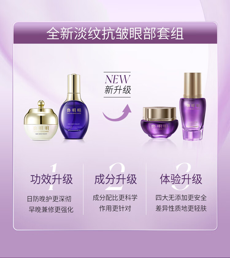 鄭明明眼霜抗皱淡化细纹提拉紧致眼精华保湿补水护肤品套装生日礼物女 升级款眼部套组