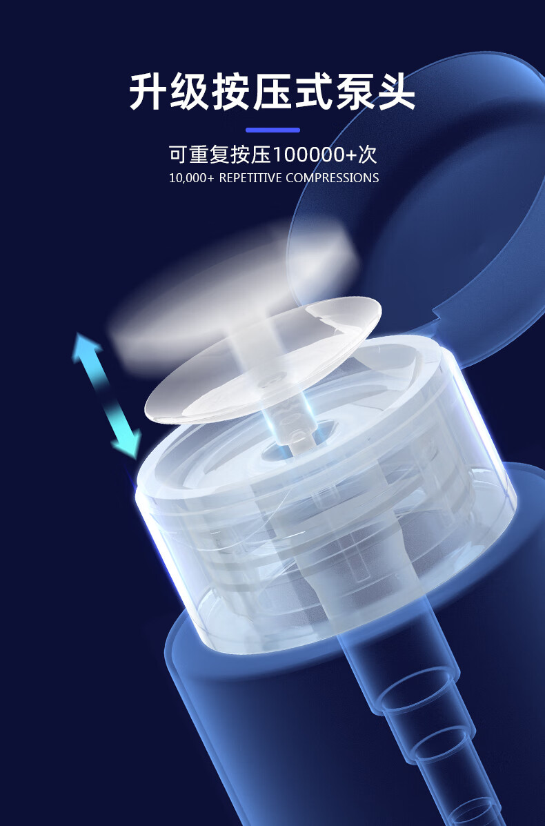 妮丽雅卸妆水油分装瓶按压式旅行便携空瓶爽肤补水化妆品大容量压取瓶子 200ml升级款