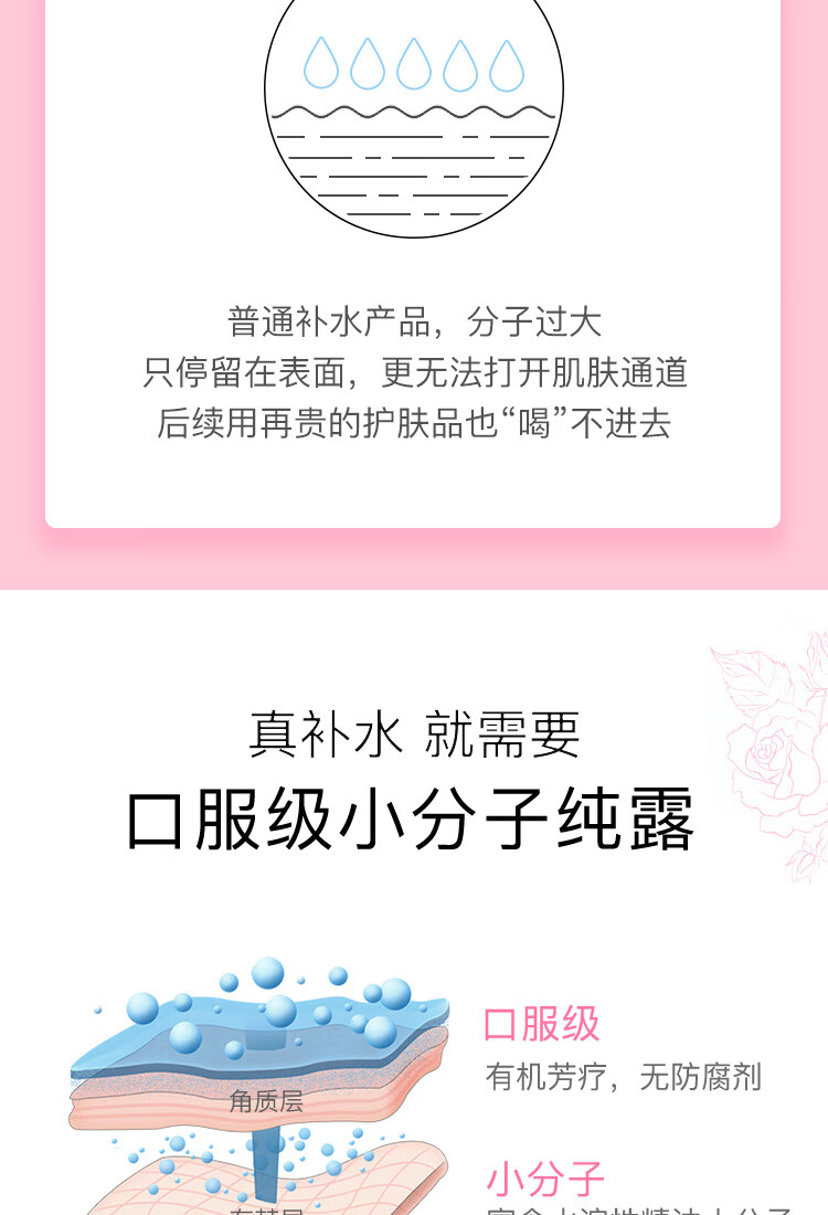 魔天然【保加利亚进口】有机大马士革玫瑰纯露原浆花水(补水亮肤）喷雾 125ml