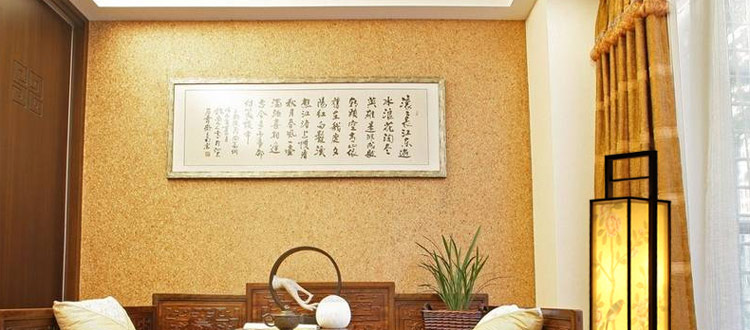 比月中式落地灯卧室客厅餐厅卧室茶楼布艺手绘装饰落地灯3102 