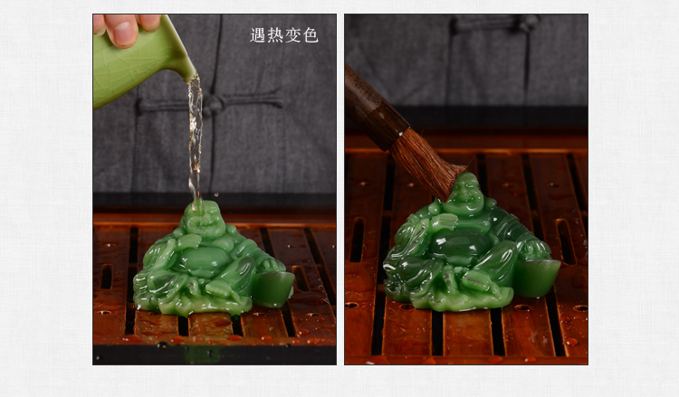馨铭堂 画卷 青瓷开片釉茶具实木茶盘带电热炉整套功夫茶具套装