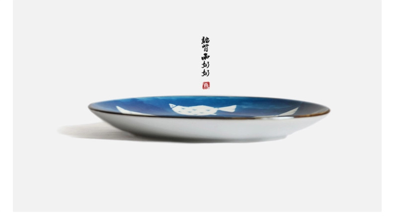 亿嘉IJARL lototo创意陶瓷日式手绘菜盘碟子饭盘圆盘 海韵小号