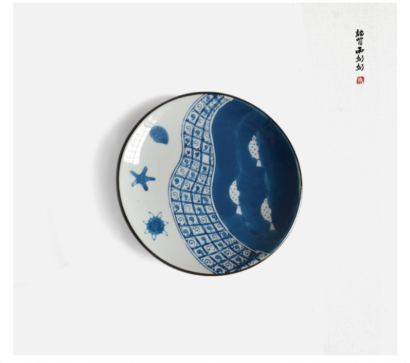亿嘉IJARL lototo创意陶瓷日式手绘菜盘碟子饭盘圆盘 海韵小号