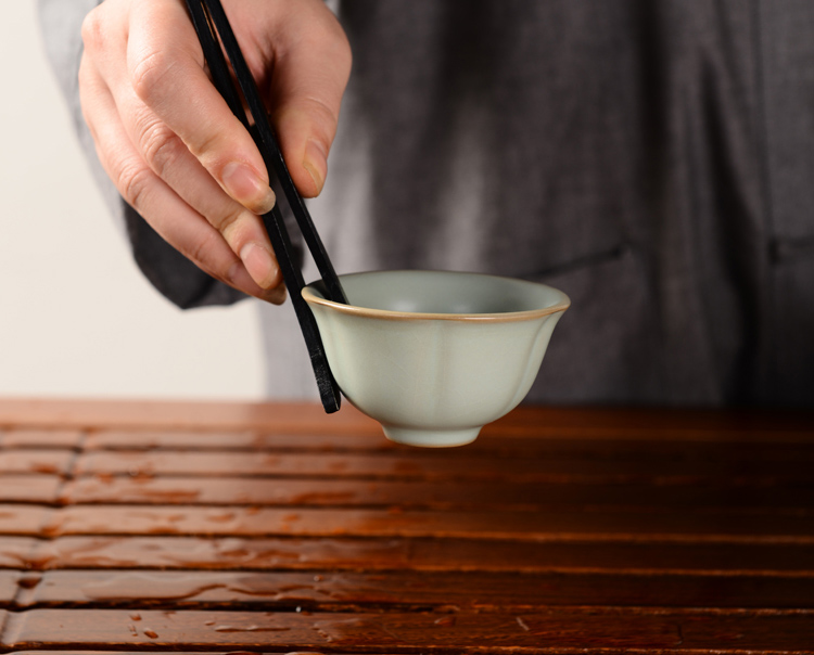 馨铭堂 六角壶汝窑茶具 鸡翅木茶盘带电热炉整套功夫茶具套装