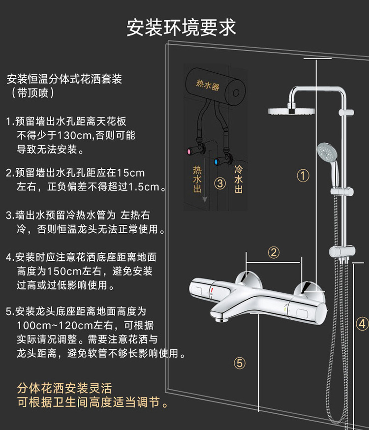 高仪(grohe)淋浴花洒 欧洲原装进口恒温冷触38°龙头花洒淋浴喷头套装