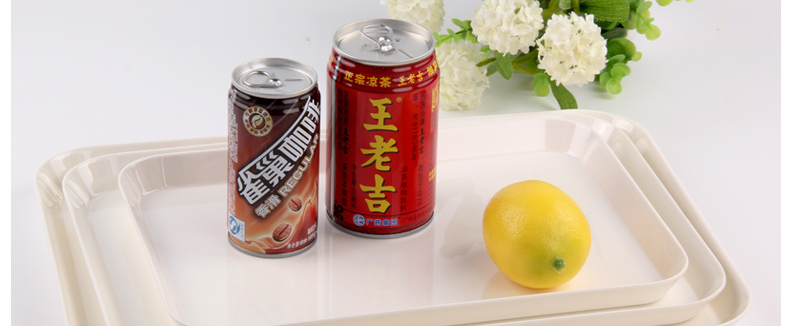 
                                                            KORDCO 大可餐具密胺托盘酒店托盘茶盘家用放水杯托盘长方形蛋糕面包盘仿瓷白色托盘餐盘 大中小三件套                