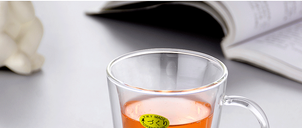 
                                                                                一屋窑 耐高温玻璃茶具玻璃杯双层防烫茶杯水杯办公杯                