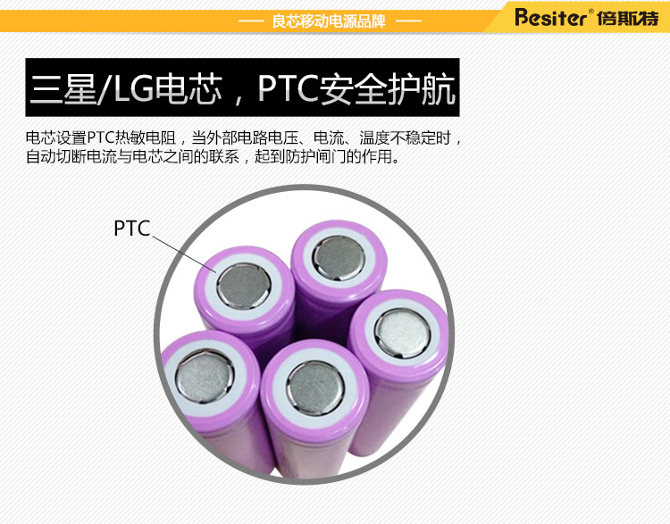 倍斯特 15000毫安 移动电源/充电宝 0137F格兰木 白色