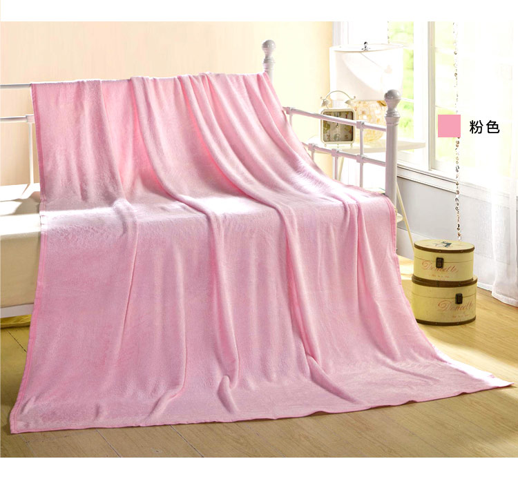 
                                        
                                                            竹之锦 床品家纺 竹纤维经编纯色毛巾被毯子四季毯 蓝色 180×200cm                