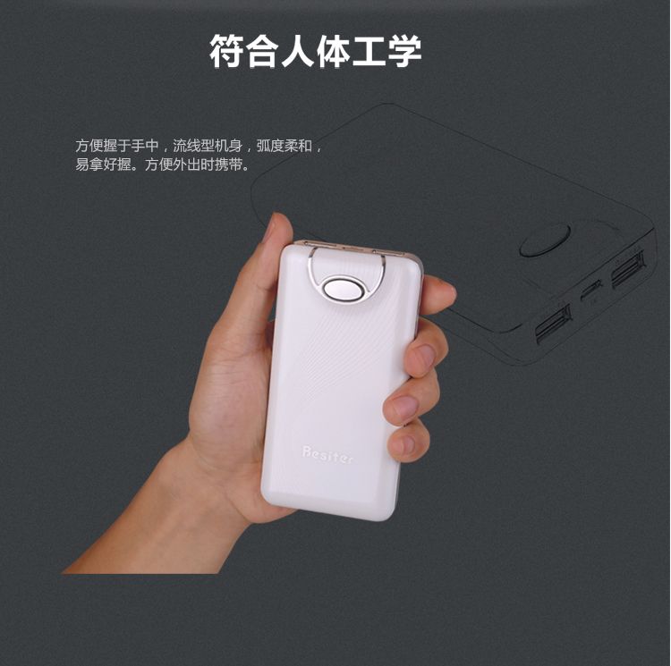 倍斯特 10000毫安 移动电源/充电宝 聚合物 双USB输出 0127卡布琪 白色