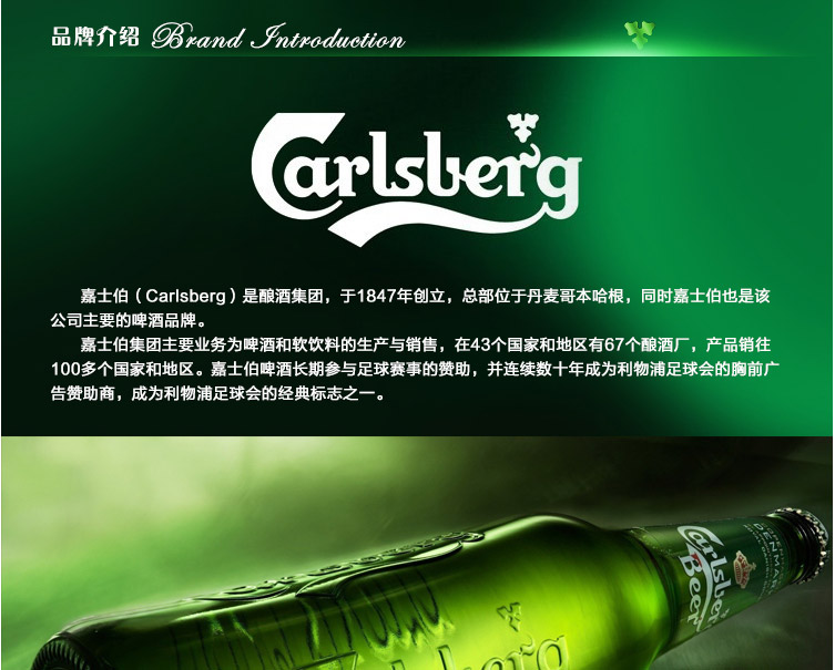 嘉士伯(carlsberg) 冰纯啤酒 500ml*12听