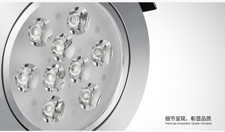 洲明翰源三星led射灯筒灯客厅灯背景墙灯3W超亮全面升级HSD593高光银暖白光9W