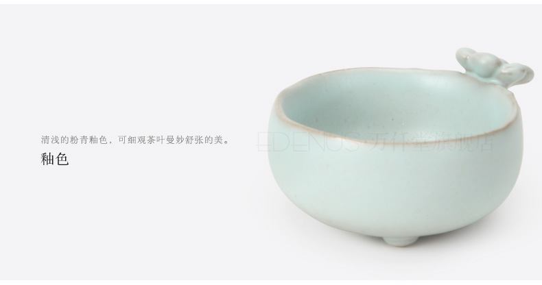 
                                        万仟堂茶杯品茗杯单杯陶瓷紫砂小茶杯日式功夫茶具小茶杯花开香起03                