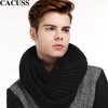 CACUSS W0029 Пара теплый шерстяной шарф Мужской зимний черный Один размер cacuss w0038 чистый шерстяной шарф мужской теплый шарф подарочная коробка серый