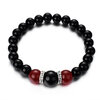 Yoursfs Черный агат Мужские браслеты Gemstone Beads 8мм Эластичный бисероплетение Браслет