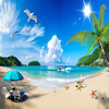 Пользовательские 3D-обои для фото Summer Seaview Sunshine Beach Photography Background Decor Wall Painting Living Room Wall Paper Modern пользовательские 3d обои для фото деревянный мост водопад ландшафт декоративные обои для спальни для спальни 3d living room decor painting
