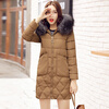 Winter New Arrival Women's Cotton-padded Long Coat Fashion Fur Collar Hooded Winter Warm Outwear Coat Jacket hirsionsan oversized parkas large fur collar hooded cute medium long winter coat female 2017 korean new warm winter jacket women