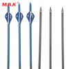 24шт 30 дюймов Spine 340 Углеродный вал Стрелки OD7.6mm с пластиковым Fletching для соединения / Recook Bow Archery taken down archery recurve bow case bag