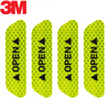 3M светоотражающие наклейки дверная дверь безопасность предупреждение автомобильные наклейки автомобильные наклейки 2.5 * 9.3cm (4 шт.) Бриллиант красный автомобильные багажники