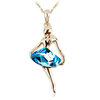 Yoursfs® 18K Rose Gold Plated Dancer Necklace Используйте синее австрийское кристальное ожерелье из драгоценного камня