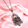 SUNSPICE MS. Турецкий Vintage Flower Pendant Necklaces для женщин Античный золотой цвет смолы индийских ювелирных изделий Этническ