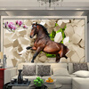 3D Stereoscopic Horse Broken Wall Обои для спальни Гостиная Диван Фон Настенная панно Пользовательские обои Нетканые обои для спальни
