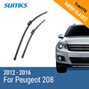 SUMKS Wiper Blades for Peugeot 208 26&16 Fit Push Button Arms 2012 2013 2014 2015 2016 sumks wiper blades for peugeot 301 24
