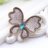 Великолепная Австрия Rhinestone бабочка цветок брошь Pin женщин антикварные золотые цвета насекомых броши ювелирные изделия дамы H
