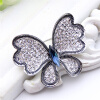 Великолепная Австрия Rhinestone бабочка цветок брошь Pin женщин антикварные золотые цвета насекомых броши ювелирные изделия дамы H
