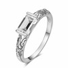 Высокое качество CZ Diamond Rings Розовое золото Цвет Мода Марка Ретро Кристалл Ювелирные изделия для женщин R367