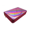 96 слотов Ножницы для тиснения пластинчатого держателя Корпус Rainbow Laser Manicure Nail Art Organizer с двойными молниями makartt portable nail drill charging grinding manicure pedicure tools kit set nail art equipment us plug e0856