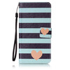 Blue Stripes Дизайн PU кожа флип Обложка Кошелек для карты памяти чехол для Huawei Y6 II blue stripes дизайн pu кожа флип обложка кошелек для карты памяти чехол для huawei p9 lite g9