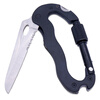 MyMei Multi-function 5 in 1 Outdoor Knife Carabiner Opener Screwdriver Tool Camping Climbing Equipment Survival Tactical Gear edc multifunctional outdoor survival tool mini self defense knife