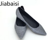Jiabaisi Women Flats Pointed Toe nails patent Flats Slip On low heel shoes Large Size Wedding Party Casual Basic Shoes 17cm ultra high heels sandals glitter platform bride wedding shoes dance shoes 7 inch crystal shoes plus big size