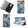 Blue Butterfly Design Кожа PU откидной крышки Кошелек для карты памяти Чехол для LG K10 карты памяти