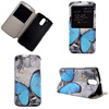 Blue Butterfly Design Кожа PU откидной крышки Кошелек для карты памяти Чехол для Moto G4 карты памяти