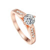Yoursfs@ Wholesale Direct Classic CZ Diamond Engagement Wedding Ring Gold Plated Prong Setting Make Up Finer Ring Jewellery