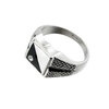 Yoursfs @ 18 K White Gold Plated Statement Арт-деко-кольца для мужчин Модные ювелирные украшения Квадратные кубические циркониевые кольца с широким диапазоном