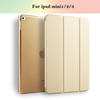 Keymao Case for iPad mini 1 2 3, Tri-fold smart case Ultra Slim PU Leather Transparent Back Case for iPad mini cover case new for apple ipad 2 3 4 ipad2 ipad3 case table smart cover slim magnetic pu leather stand cases