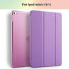 Keymao Case for iPad mini 1 2 3, Tri-fold smart case Ultra Slim PU Leather Transparent Back Case for iPad mini cover case new for apple ipad 2 3 4 ipad2 ipad3 case table smart cover slim magnetic pu leather stand cases