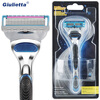Giulietta Razor Blade Holder Tool Post a High Quality Face Care Shaving Razor Blade For Men 5 Layer GF1707 kemei usb men close shaver rechargeable reciprocating blade electric razor shaving face care cleaning beard removal tool travel