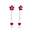 925 sterling silver lovely bead Wool ball long style are very personality&beautiful earrings specially designed for you