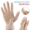 50100 Pairs Thick Disposable Powder-free PVC Gloves for Food Service